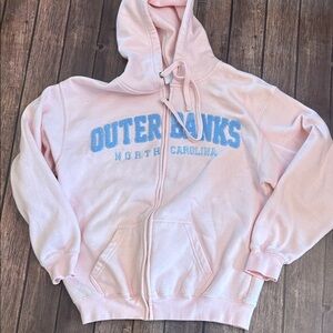 Outer Banks Pink Zip Up Hoodie Sz M (worn twice)